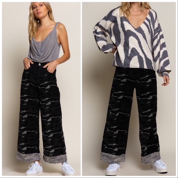 POL Camo Dual Wide Leg Cords - Picture 13 of 16